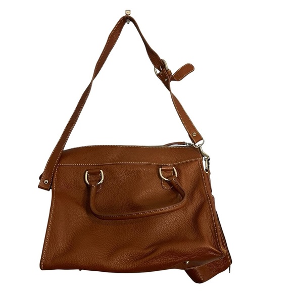Dooney and Bourke Medium Brown Two Pocket Satchel - Picture 6 of 13